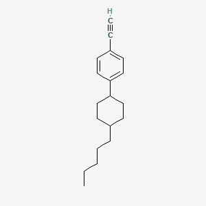 molecular formula C19H26 B1316370 1-Ethynyl-4-(trans-4-pentylcyclohexyl)benzene CAS No. 88074-72-0