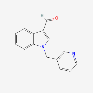molecular formula C15H12N2O B1316373 1-(pyridin-3-ylmethyl)-1H-indole-3-carbaldehyde CAS No. 928708-60-5