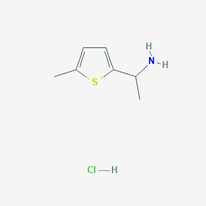 molecular formula C7H12ClNS B13163764 1-(5-Methylthiophen-2-yl)ethan-1-amine hydrochloride 