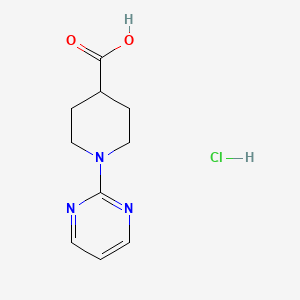 molecular formula C10H14ClN3O2 B1316387 1-(Pyrimidin-2-yl)piperidine-4-carboxylic acid hydrochloride CAS No. 1051941-66-2
