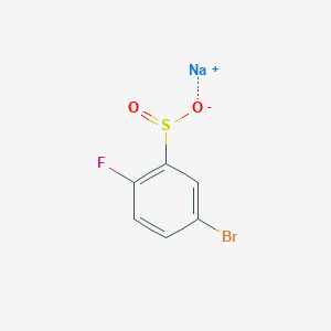molecular formula C6H3BrFNaO2S B13163880 Sodium 5-bromo-2-fluorobenzene-1-sulfinate CAS No. 1501031-23-7