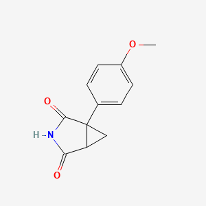 molecular formula C12H11NO3 B1316398 1-(4-Methoxyphenyl)-3-azabicyclo[3.1.0]hexane-2,4-dione CAS No. 66504-35-6