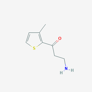 molecular formula C8H11NOS B13163988 3-Amino-1-(3-methylthiophen-2-yl)propan-1-one 