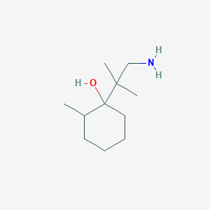 molecular formula C11H23NO B13164055 1-(1-Amino-2-methylpropan-2-yl)-2-methylcyclohexan-1-ol 