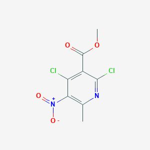 molecular formula C8H6Cl2N2O4 B13164527 Methyl2,4-dichloro-6-methyl-5-nitronicotinate 