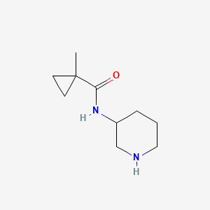 molecular formula C10H18N2O B13164541 1-methyl-N-(piperidin-3-yl)cyclopropane-1-carboxamide 
