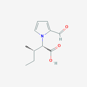 molecular formula C11H15NO3 B13164619 (2S,3S)-2-(2-Formyl-1H-pyrrol-1-yl)-3-methylpentanoic acid 