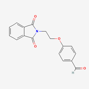 molecular formula C17H13NO4 B1316475 4-[2-(1,3-Dioxo-1,3-dihydro-2H-isoindol-2-yl)-ethoxy]benzenecarbaldehyde CAS No. 69383-93-3