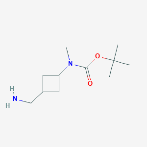 molecular formula C11H22N2O2 B13164761 tert-Butyl N-[3-(aminomethyl)cyclobutyl]-N-methylcarbamate 