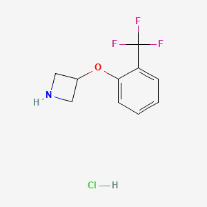 molecular formula C10H11ClF3NO B1316479 3-[2-(Trifluoromethyl)phenoxy]azetidine Hydrochloride CAS No. 82622-46-6