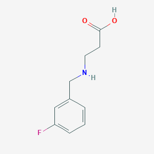 molecular formula C10H12FNO2 B13164817 3-[(3-Fluorobenzyl)amino]propanoic acid 