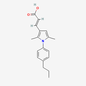 molecular formula C18H21NO2 B13164894 (2E)-3-[2,5-dimethyl-1-(4-propylphenyl)-1H-pyrrol-3-yl]acrylic acid 