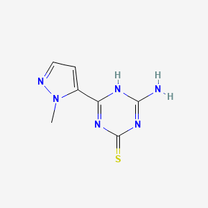 molecular formula C7H8N6S B13164915 4-Amino-6-(1-methyl-1H-pyrazol-5-YL)-1,3,5-triazine-2-thiol 
