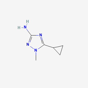 molecular formula C6H10N4 B13164924 5-Cyclopropyl-1-methyl-1H-1,2,4-triazol-3-amine 