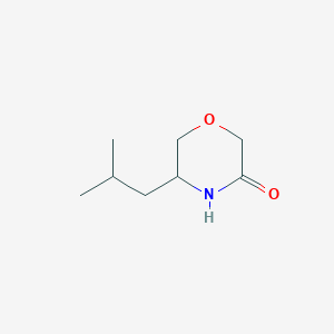 molecular formula C8H15NO2 B13164973 5-(2-Methylpropyl)morpholin-3-one 