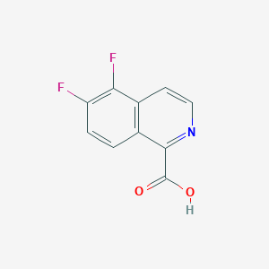 molecular formula C10H5F2NO2 B13165054 5,6-Difluoroisoquinoline-1-carboxylic acid 