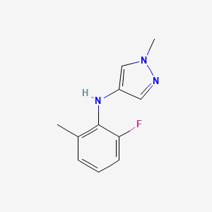 molecular formula C11H12FN3 B13165363 N-(2-Fluoro-6-methylphenyl)-1-methyl-1H-pyrazol-4-amine 