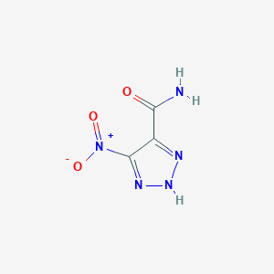 molecular formula C3H3N5O3 B131654 5-nitro-1H-1,2,3-triazole-4-carboxamide CAS No. 145769-57-9