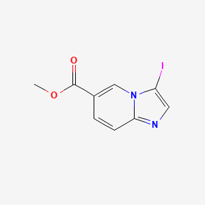 molecular formula C9H7IN2O2 B1316548 Methyl 3-iodoimidazo[1,2-a]pyridine-6-carboxylate CAS No. 460087-82-5