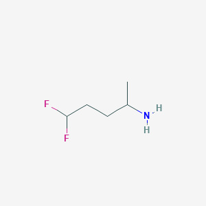 molecular formula C5H11F2N B13165530 5,5-Difluoropentan-2-amine 