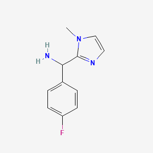 molecular formula C11H12FN3 B1316578 (4-Fluorophenyl)(1-methyl-1H-imidazol-2-yl)methanamine CAS No. 872107-78-3