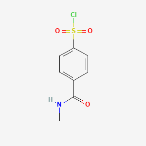 molecular formula C8H8ClNO3S B1316579 4-(Methylcarbamoyl)benzene-1-sulfonyl chloride CAS No. 874622-79-4