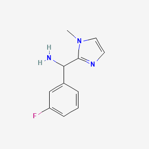molecular formula C11H12FN3 B1316580 (3-fluorophenyl)(1-methyl-1H-imidazol-2-yl)methanamine CAS No. 874623-46-8