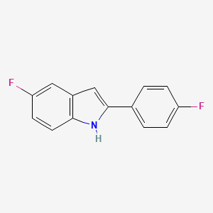 molecular formula C14H9F2N B13165823 5-fluoro-2-(4-fluorophenyl)-1H-indole 