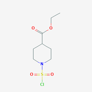 molecular formula C8H14ClNO4S B1316610 Ethyl 1-(chlorosulfonyl)piperidine-4-carboxylate CAS No. 765962-67-2