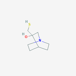 molecular formula C8H15NOS B131662 3-羟基-3-巯基甲基奎宁环烷 CAS No. 107220-26-8