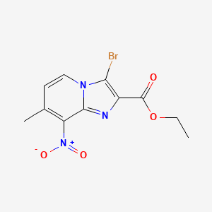 Ethyl 3-Bromo-7-methyl-8-nitroimidazo[1,2-a]pyridine-2-carboxylate