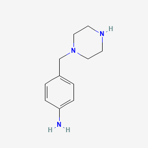 molecular formula C11H17N3 B1316655 4-(Piperazin-1-ylmethyl)aniline CAS No. 26110-08-7