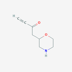 molecular formula C8H11NO2 B13166923 1-(Morpholin-2-yl)but-3-yn-2-one 