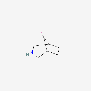 molecular formula C7H12FN B13167019 8-Fluoro-3-azabicyclo[3.2.1]octane 