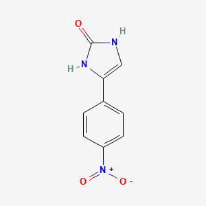 molecular formula C9H7N3O3 B1316719 4-(4-nitrophenyl)-1,3-dihydro-2H-imidazol-2-one CAS No. 96139-73-0