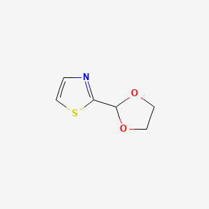 molecular formula C6H7NO2S B1316730 2-(1,3-二氧六环-2-基)噻唑 CAS No. 24295-04-3