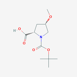 molecular formula C11H19NO5 B1316744 (2S,4S)-1-(tert-Butoxycarbonyl)-4-methoxypyrrolidine-2-carboxylic acid CAS No. 83623-93-2