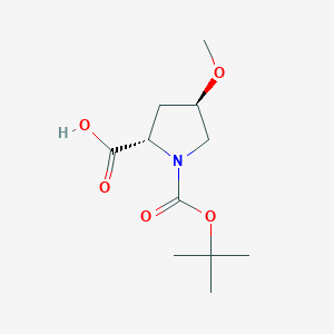 molecular formula C11H19NO5 B1316745 (2S,4R)-1-(tert-Butoxycarbonyl)-4-methoxypyrrolidine-2-carboxylic acid CAS No. 83624-01-5