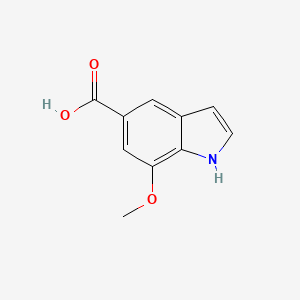 molecular formula C10H9NO3 B1316753 7-Methoxy-1H-indole-5-carboxylic acid CAS No. 180623-99-8