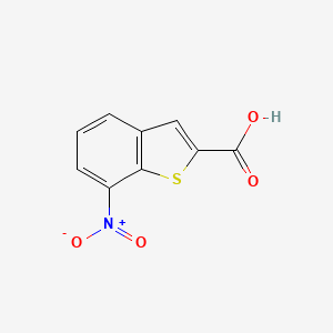 molecular formula C9H5NO4S B1316772 7-Nitrobenzo[b]thiophene-2-carboxylic acid CAS No. 90407-22-0