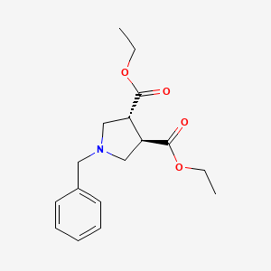 molecular formula C17H23NO4 B1316780 Diethyl (3R,4R)-1-benzylpyrrolidine-3,4-dicarboxylate CAS No. 92486-65-2