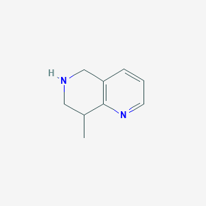 molecular formula C9H12N2 B1316795 8-Methyl-5,6,7,8-tetrahydro-1,6-naphthyridine CAS No. 83082-13-7