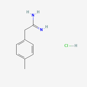 molecular formula C9H13ClN2 B1316803 2-(4-Methylphenyl)ethanimidamide hydrochloride CAS No. 108168-90-7