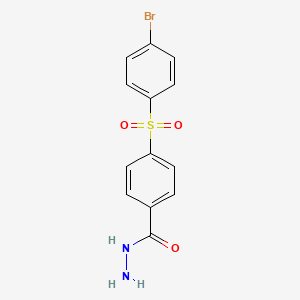 molecular formula C13H11BrN2O3S B1316807 4-(4-Bromobenzene-1-sulfonyl)benzohydrazide CAS No. 20721-09-9