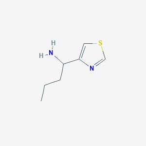 molecular formula C7H12N2S B13168357 1-(1,3-Thiazol-4-yl)butan-1-amine 