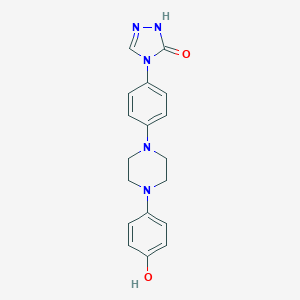 molecular formula C18H19N5O2 B131684 2,4-Dihydro-4-[4-[4-(4-hydroxyphenyl)-1-piperazinyl]phenyl]-3H-1,2,4-triazol-3-one CAS No. 79538-90-2