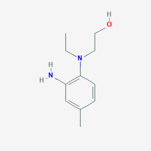 molecular formula C11H18N2O B1316857 2-[2-Amino(ethyl)-4-methylanilino]-1-ethanol CAS No. 1183355-71-6