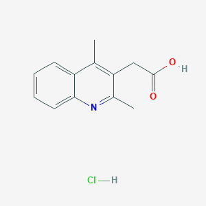 molecular formula C13H14ClNO2 B1316864 2-(2,4-二甲基喹啉-3-基)乙酸盐酸盐 CAS No. 943825-15-8