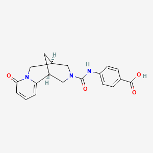 molecular formula C19H19N3O4 B1316870 4-{[(8-Oxo-1,5,6,8-tetrahydro-2H-1,5-methanopyrido[1,2-a][1,5]diazocin-3(4H)-yl)carbonyl]amino}benzoic acid 