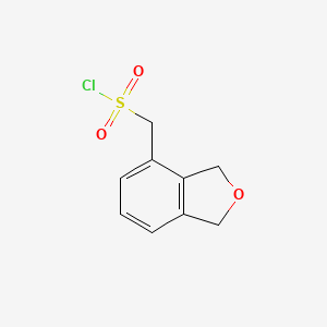 molecular formula C9H9ClO3S B13168746 (1,3-Dihydro-2-benzofuran-4-yl)methanesulfonyl chloride 